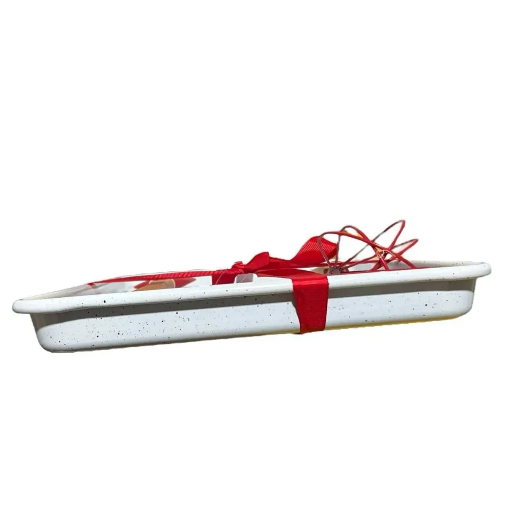 Rae Dunn 4-PC NOEL Baking Set Christmas Gift Spatula Baking Pan Whisk Recipe Red